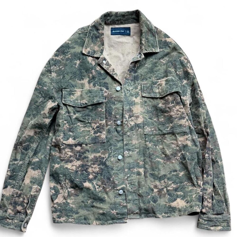 Abercrombie-fitch Men's Green and Khaki Jacket